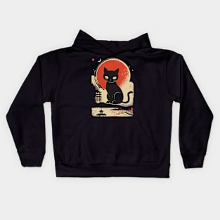 Kawaii Cat Moonlight Kids Hoodie